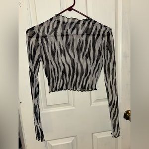 Mesh Zebra Top